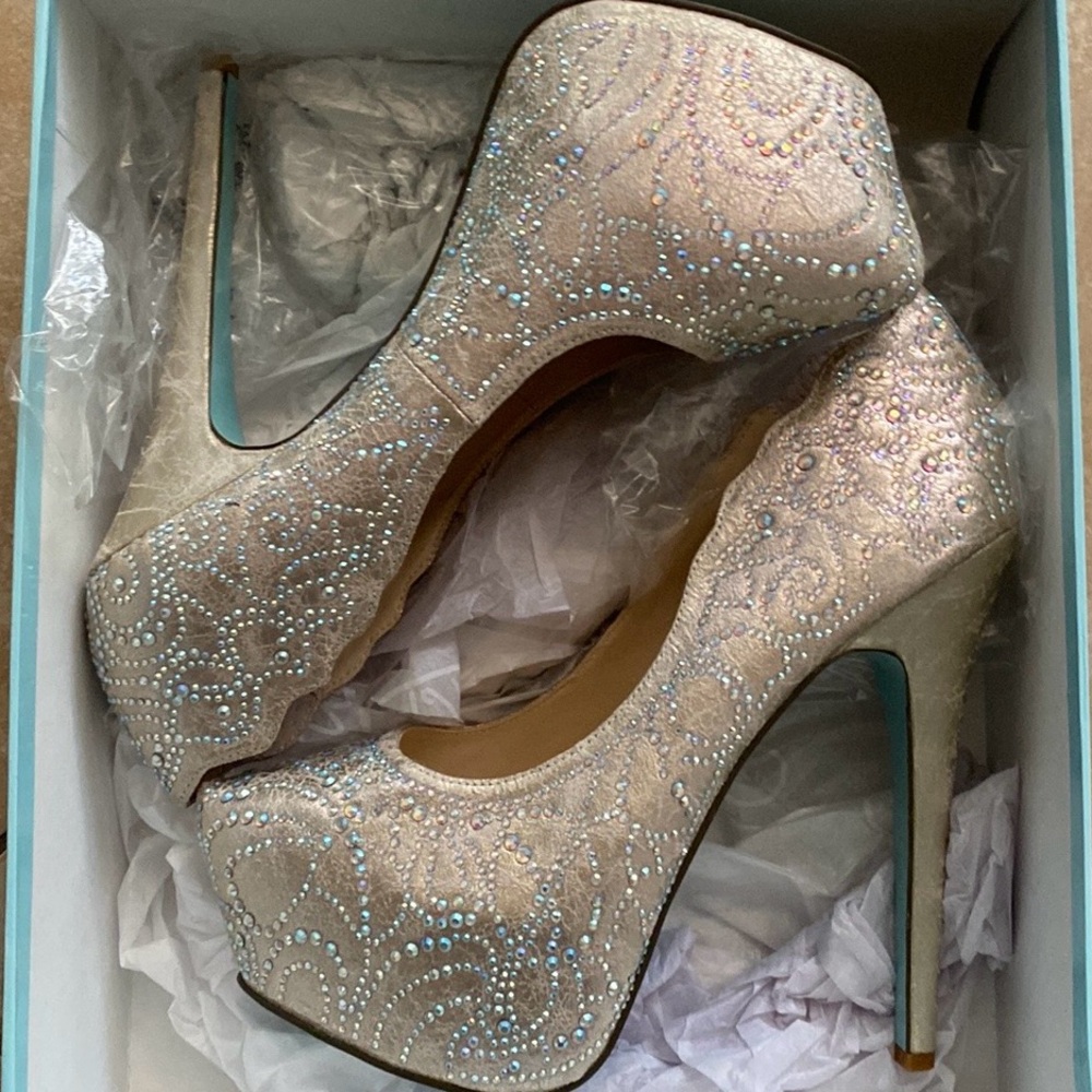 Bridal Shoes Blue by Betsey Johnson